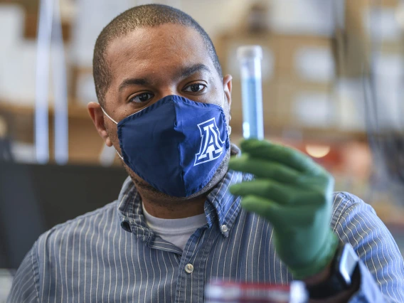 Dr. Michael D.L. Johnson investigates how copper interacts with bacteria. His research might someday help solve problems relating to antibiotic resistance.