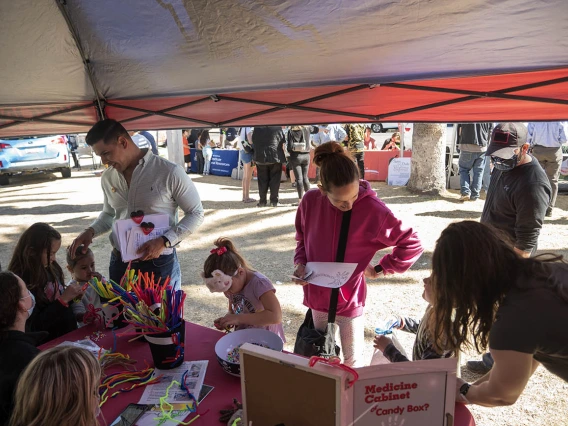 Over 500 families attended the recent SciFest at Children's Museum Tucson, where University of Arizona Health Sciences volunteers led kids in hands-on activities.