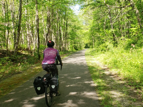 Paul Gordon, MD, MPH rides near Poland, Ohio.