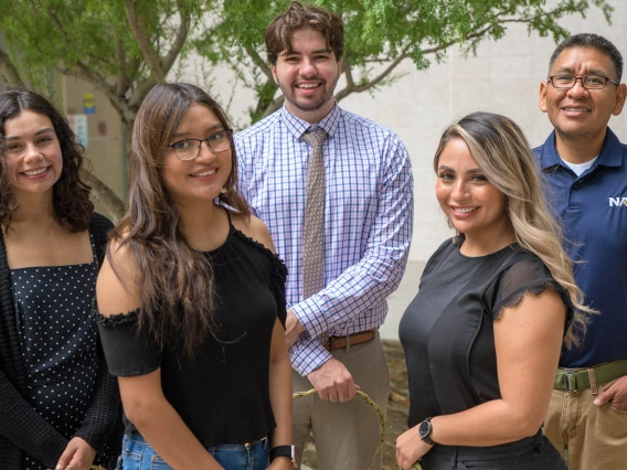 The five Native American honorees at the ceremony were, (from left) Jessmin Fernandez, Micaryn Begay, Thane Rosette, Kambrea Soltero and Loren Begay (NAU).