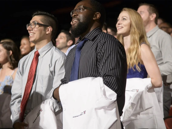 Medical students graduating.