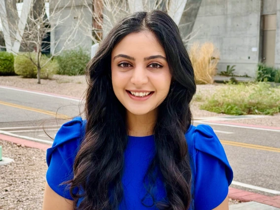 portrait of College of Medicine – Tucson student Priyanka Hadvani on the University of Arizona Health Sciences campus