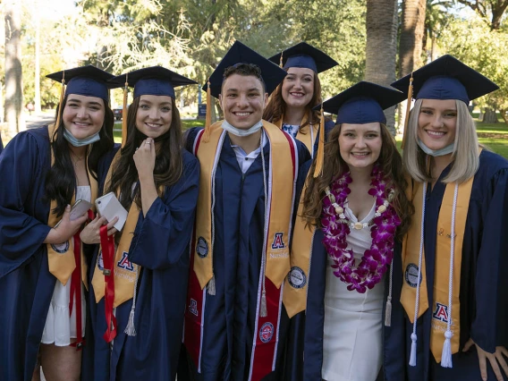 College of Nursing graduates pose for a photo at the fall convocation at Centennial Hall in December.