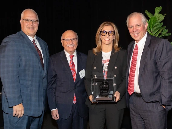 (From left) John-Paul Roczniak, president and CEO of the University of Arizona Foundation, Fayez K. Ghishan, MD, director of the Steele Children's Research Center, Marianne Cracchiolo Mago, president and CEO of the Steele Foundation, and Robert C. Robbins, MD, University of Arizona President, announced the Steele Foundation’s $10 million gift to the University of Arizona on Nov. 2 at a Wonder Unites Us luncheon in Scottsdale, Arizona.