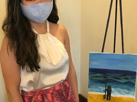 Jeiran Javaherian, DO, said "We have all learned a lot about ourselves this past year, and many of us have found new hobbies; for me, one of those hobbies was painting. Dr. Javaherian’s painting is titled "Beyond the See."