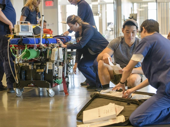 ASTEC’s SimDeck is a two-story soundstage and training environment with multiple reconfigurable rooms where students and health care providers can practice medical procedures in simulated environments.