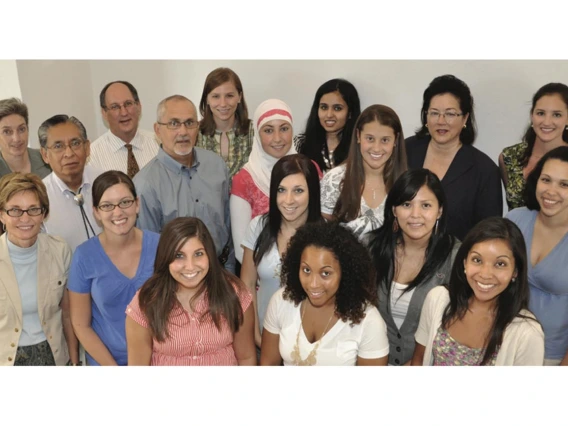 Faculty and students participate in the first public health student orientation at the Phoenix Biomedical Campus in 2010. The first Phoenix class consisted of 13 students enrolled in the Master of Public Health program in public health practice. 