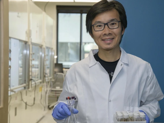 Jun Wang, PhD, uses cells infected with a virus to test an antiviral drug candidate. He says preparation for the pandemic of tomorrow requires working on antiviral drugs and vaccines today.