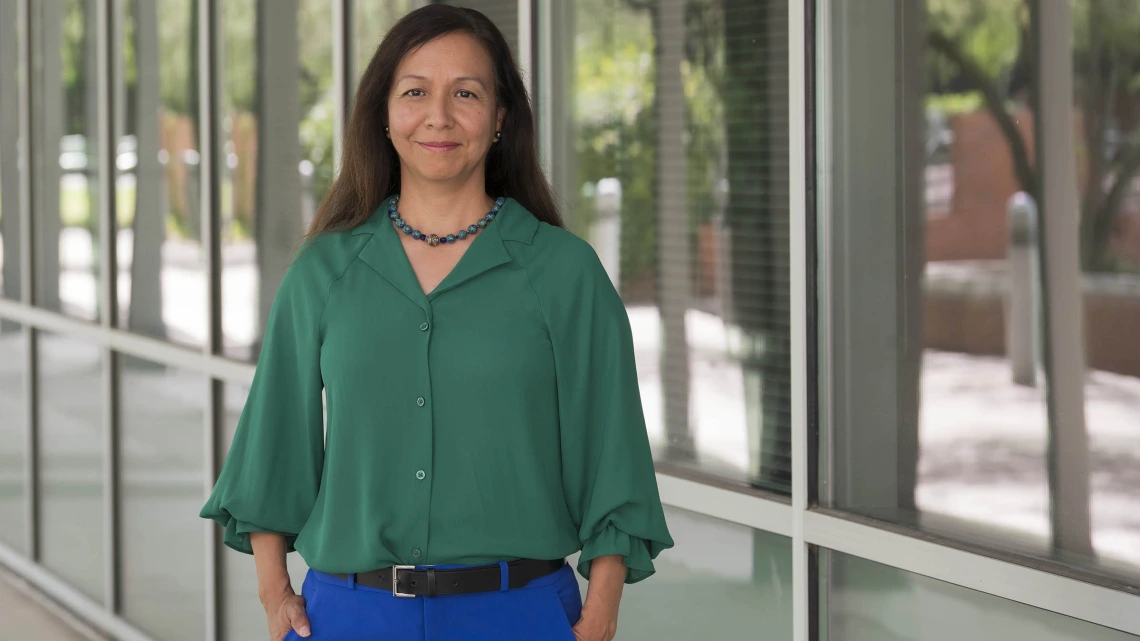 Velia Leybas Nuño, PhD, MSW, assistant professor of practice at the University of Arizona Mel and Enid Zuckerman College of Public Health, has dedicated her career to helping young people feel seen and heard. She is the director of the Bachelor of Arts in Wellness and Health Promotion Practice program and a founding member of the recently revitalized Adelante, Nuestro Futuro conference for Latinx girls and their female guardians.