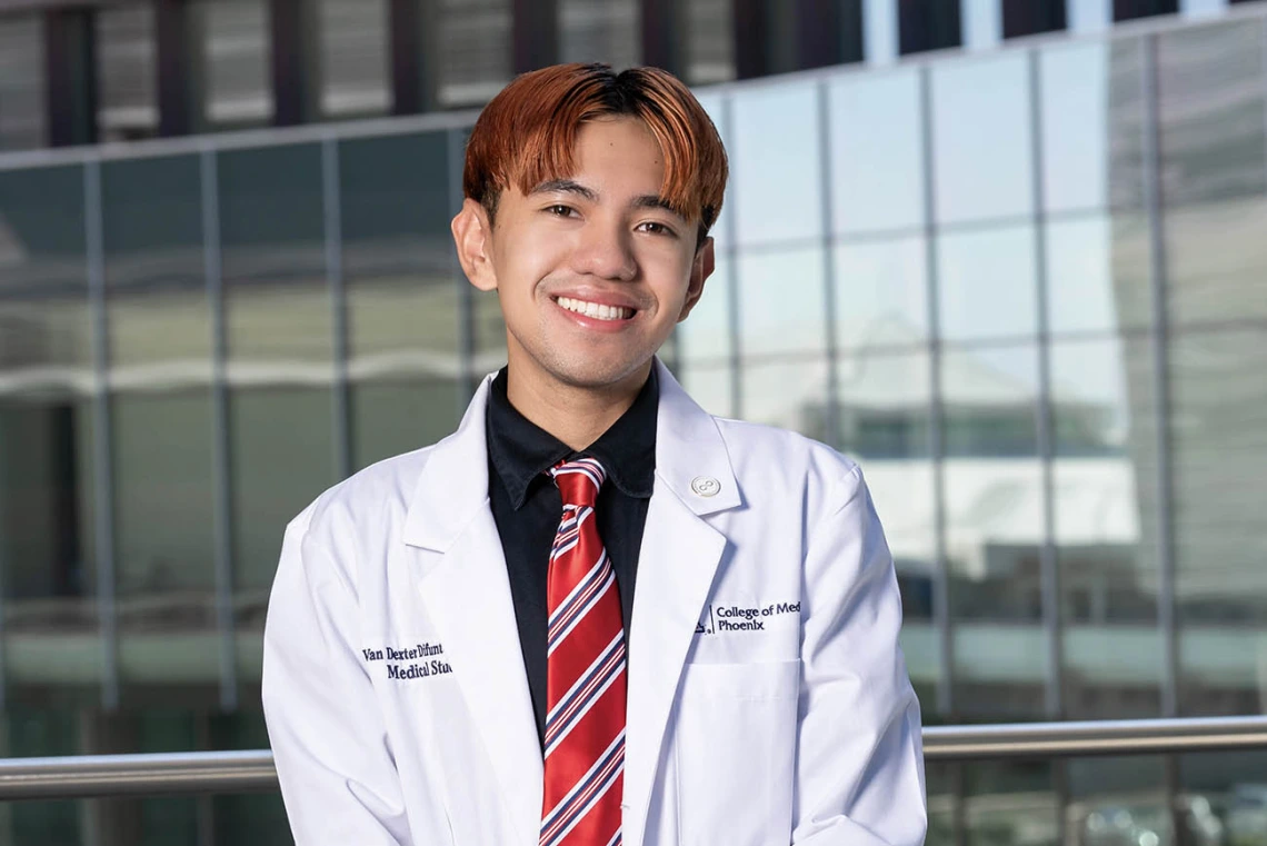 Van Dexter Difuntorum Calo is one of 11 medical students at the UArizona College of Medicine – Phoenix to receive a Primary Care Physician Scholarship.