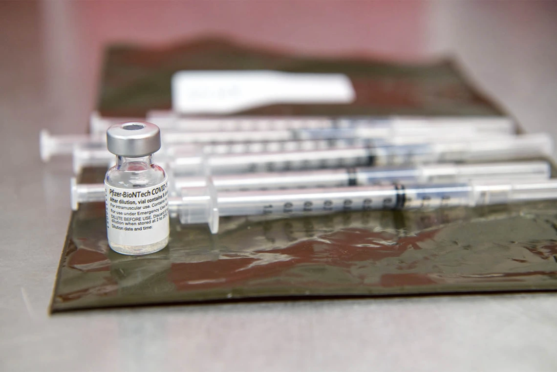 One vial of the Pfizer vaccine can be used to prepare six doses.