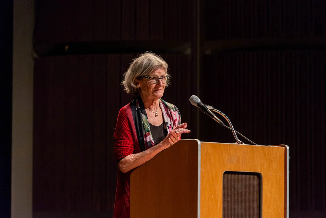 “We’re thrilled that you’re all here and that we can celebrate this with you,” Dean Ki Moore, PhD, RN, FAAN, told the students at the beginning of the seventh annual white coat ceremony. “It’s a great opportunity for us to participate with you in celebrating this part of your DNP educational journey.”