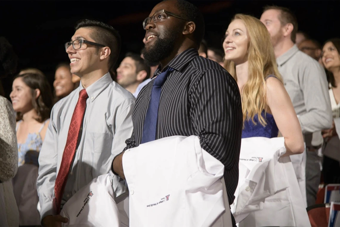 Medical students graduating.