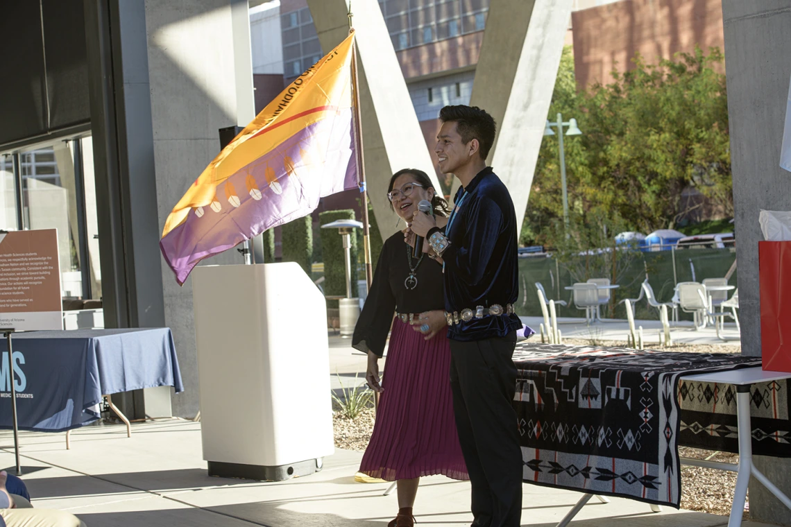 The Native American blessing of the Health Sciences Innovation Building honors the past and lays the foundation for future projects that ultimately will benefit the university that we call home.