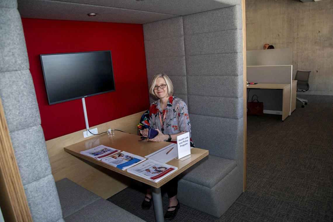 Attendees check out the new space during the grand opening of the Faculty Commons + Advisory event.