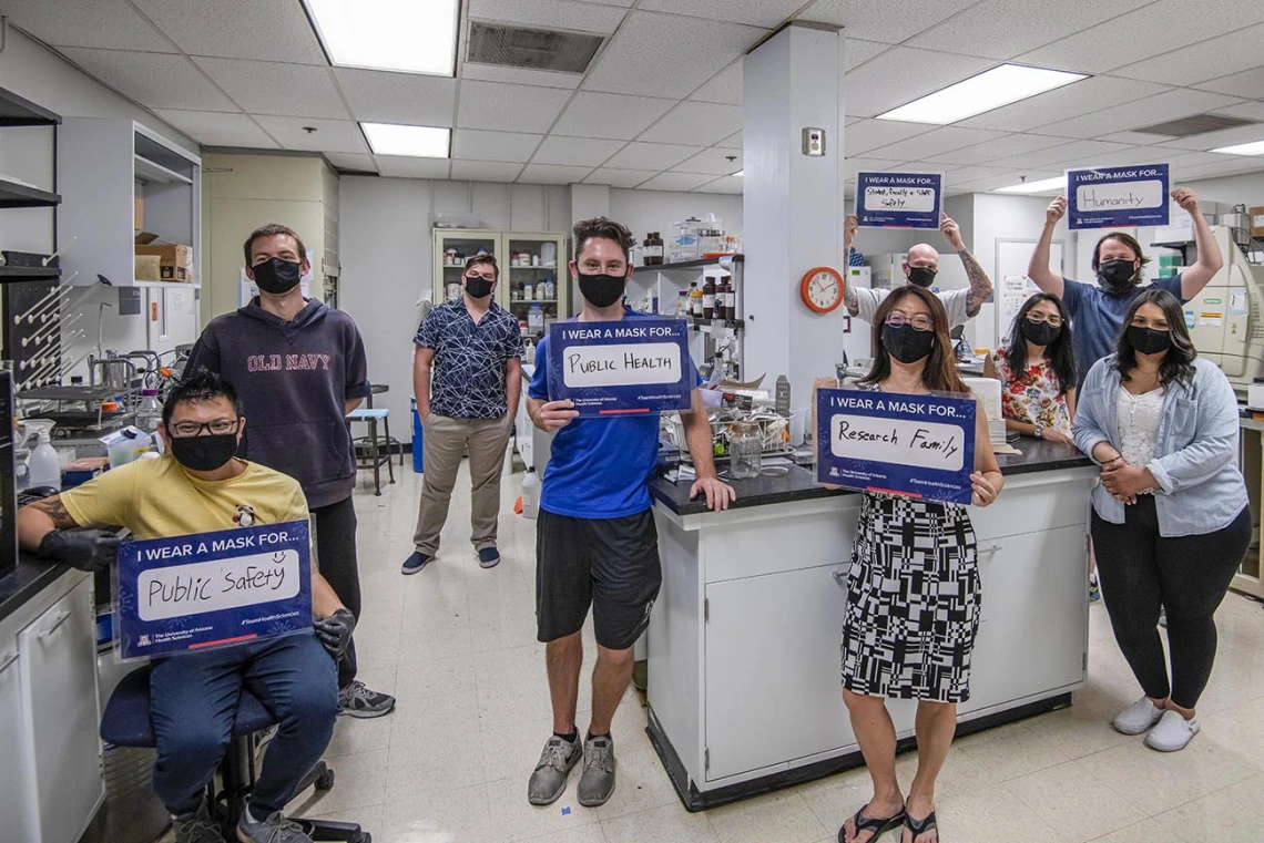 Researchers from the Chapman and Zhang labs in the Department of Pharmacology and Toxicology.