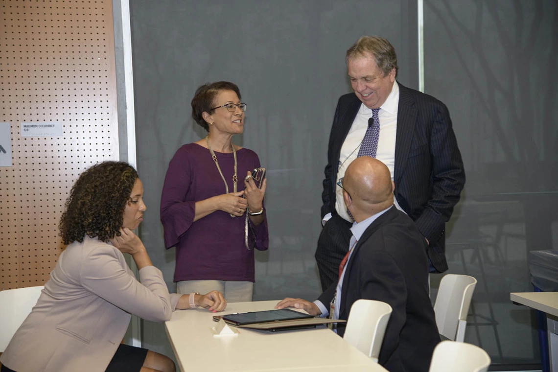 Town hall attendees at the Phoenix Biomedical Campus heard updates on the Health Sciences strategic initiatives.