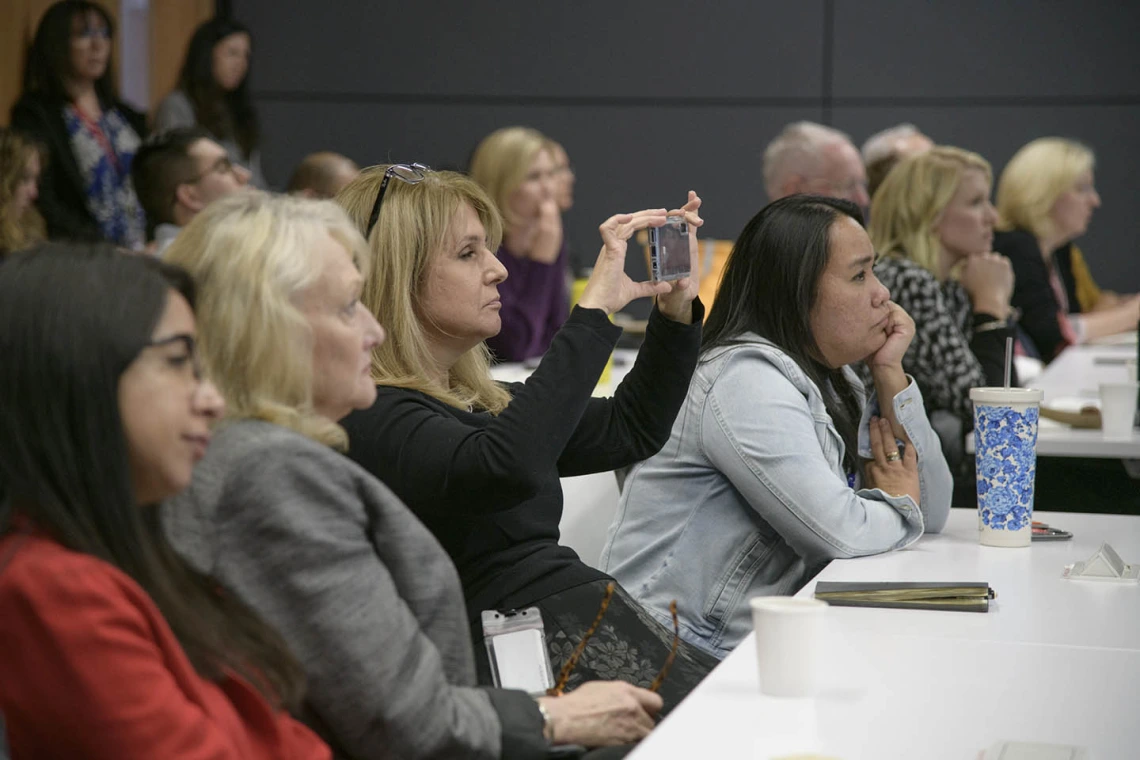 The town hall event in Phoenix brought together faculty and staff for updates about Health Sciences.