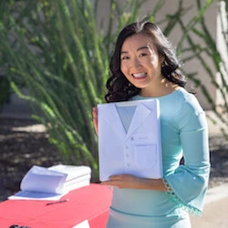 Sarah Loh from College of Medicine – Phoenix poses with her match. 