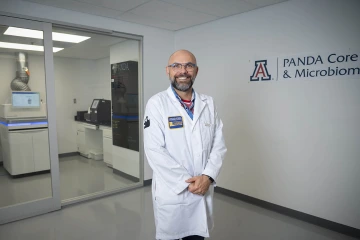 Man in white doctor coat