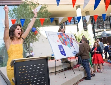 Gabriella Smith celebrates her match with the University of Arizona College of Medicine – Phoenix in obstetrics-gynecology.  