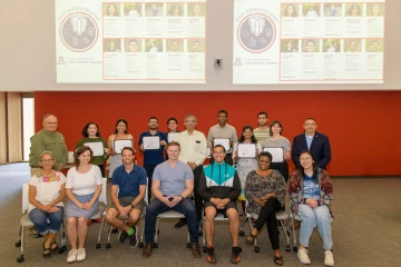 group photo of participants, faculty and staff of the data science fellows program