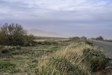 dust storm in rural Arizona