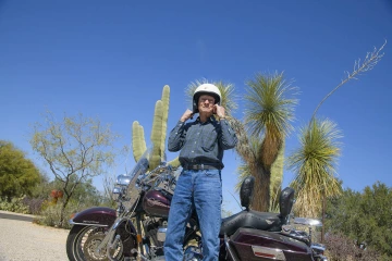 Larry Losey, 81, is an avid bicyclist, motorcyclist and friend of Brigette Quinn, an Aging Law and Policy student. Quinn offers perspectives to friends, loved ones and neighbors, including Losey, about health and aging.