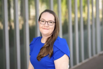 Portrait of immunologist Hannah Pizzato, PhD