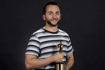 Adolpho Navarro, pictured with a Telly Award received in a previous year