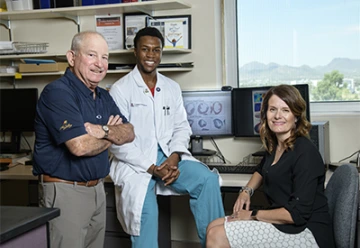 Ike Chinyere with Steven Goldman, MD, and Elizabeth Juneman, MD