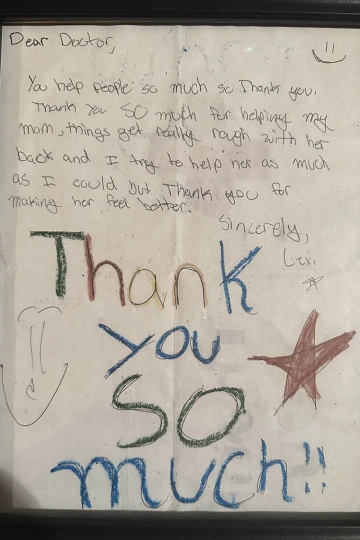 thank you letter from child