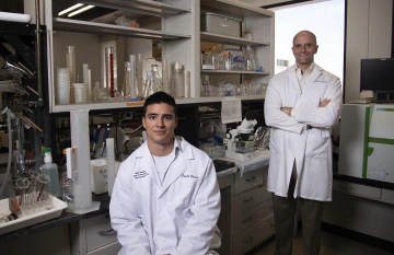 Dr. David Duron (left) and Dr. Streicher recently collaborated on a paper that was featured on the cover of the May 5 issue of the journal "Science Signaling."