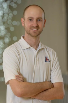 Portrait of Dylan Miller senior program coordinator for outreach and education of the University of Arizona Skin Cancer Institute.