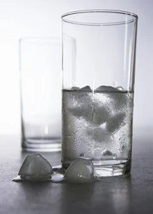 Glass of ice water