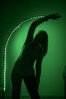 Even exercise is allowed during green light therapy. (Photo: Kris Hanning/University of Arizona Health Sciences)