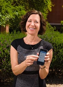 Judith Gordon, PhD, brings computer scientists and health scientists together at the University of Arizona Health Sciences to use technology to solve health-related problems. (Photo: Jason Gelt/University of Arizona College of Nursing)